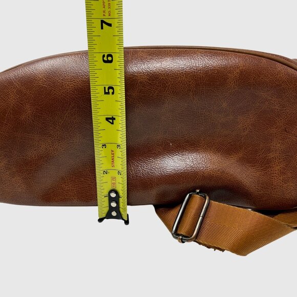 Unisex Cheruty Brown Faux Leather Backpack- Adjustable Straps Zipper Closures - Picture 10 of 10